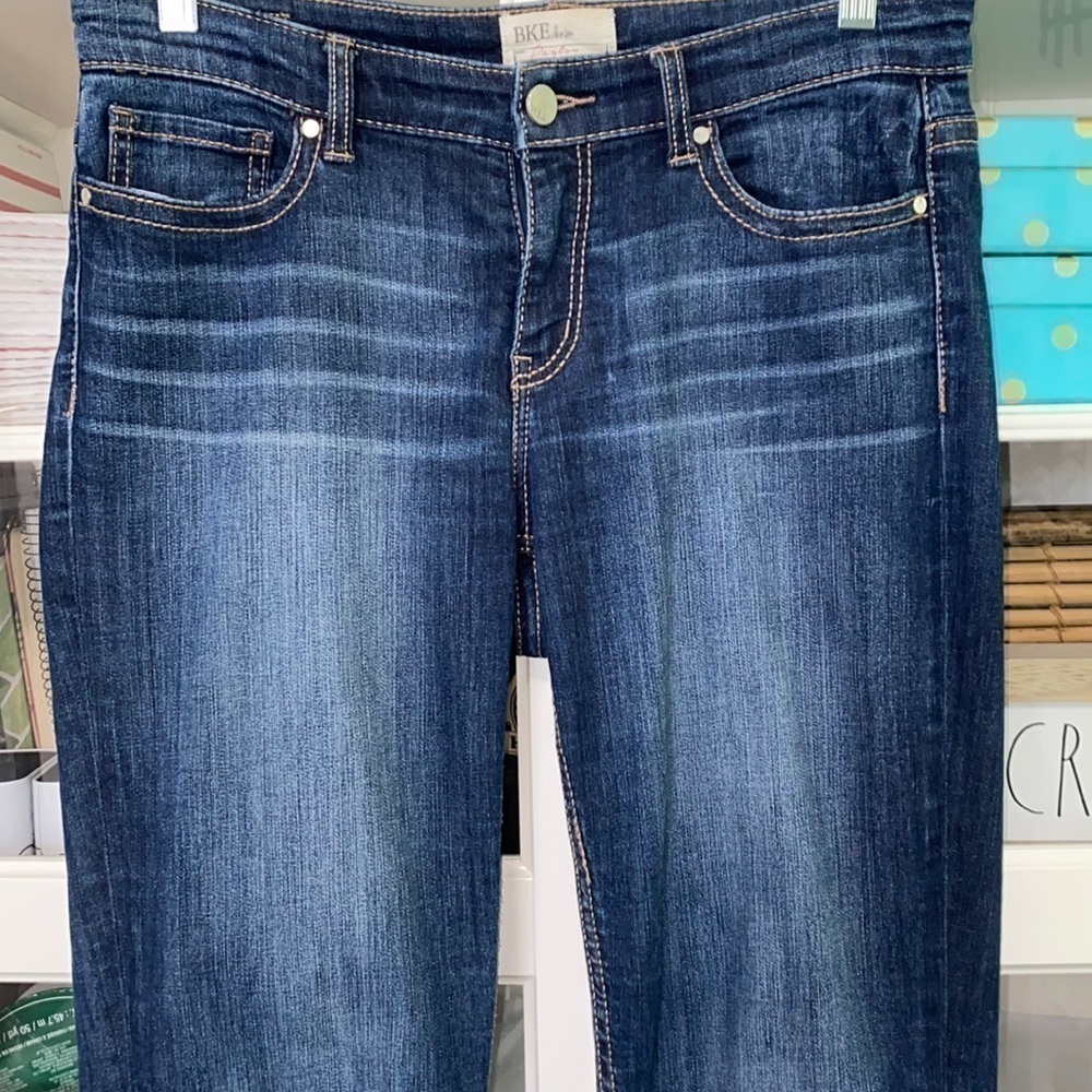 ❌SOLD❌BKE Payton Bootcut BUCKLE Jeans Mid-Rise Dark Wash Stretch Denim 27x33 - Picture 5 of 16